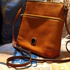 Dooney & Bourke Pebble Grain Large Tassel Crossbody Purse